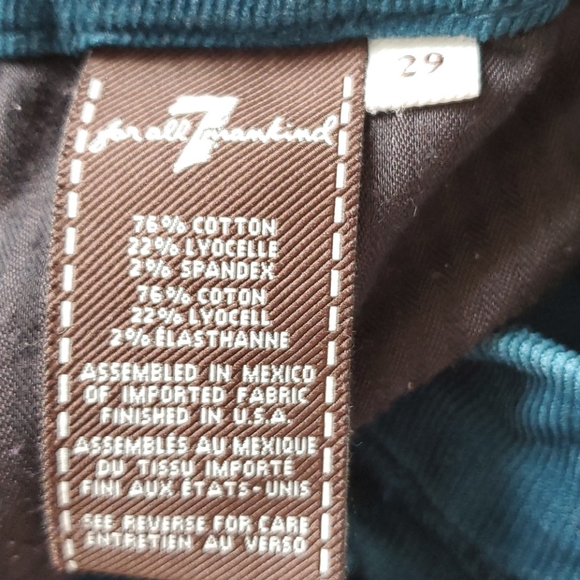 7 for All Mankind corduroy skinny jeans - Picture 7 of 8